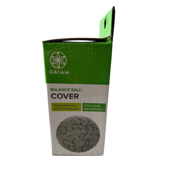 Gaiam Balance Ball Chair Green with Circles Cover 52cm Ball New - Picture 4 of 7